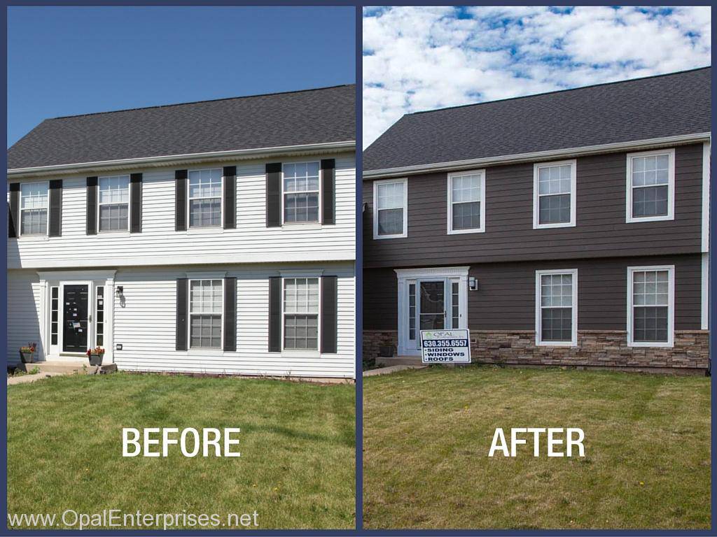 Colonial home transformation with James Hardie siding